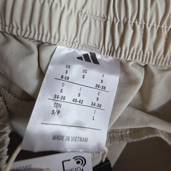 NWT Adidas Beige Jogger Pants White Stripes Multi Sport Size S Athletic 3035-Bm - Picture 10 of 14